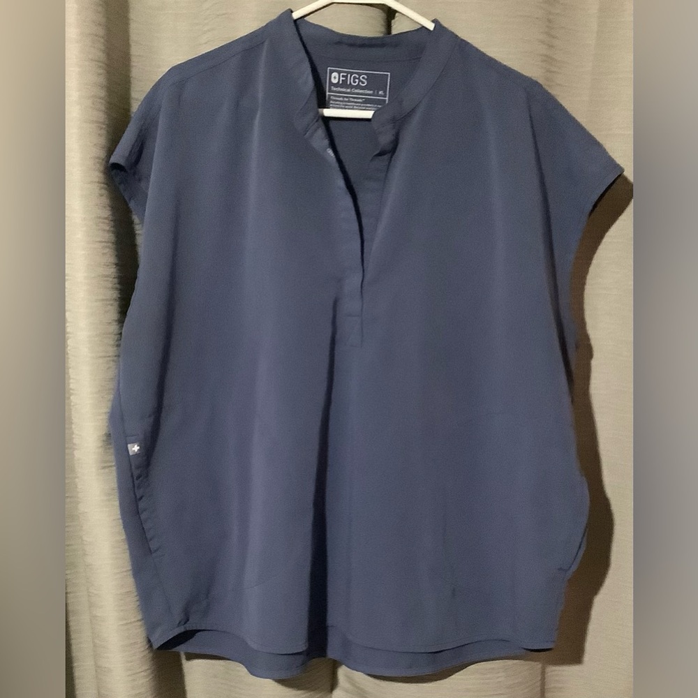 Figs Scrub Womens Rafaela Oversized Top Space Navy XL